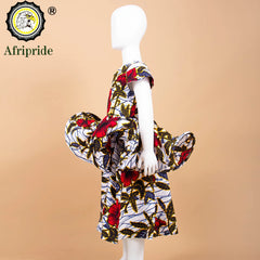 Kids African Print Princess Dress – Sleeveless Ankara Casual Mini Dress for Girls