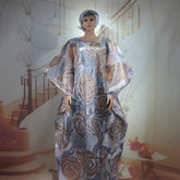 African Women’s 2PC Dress Set with Matching Headscarf – Ethnic Wear - Free Delivery Worldwide only at Flexi Africa