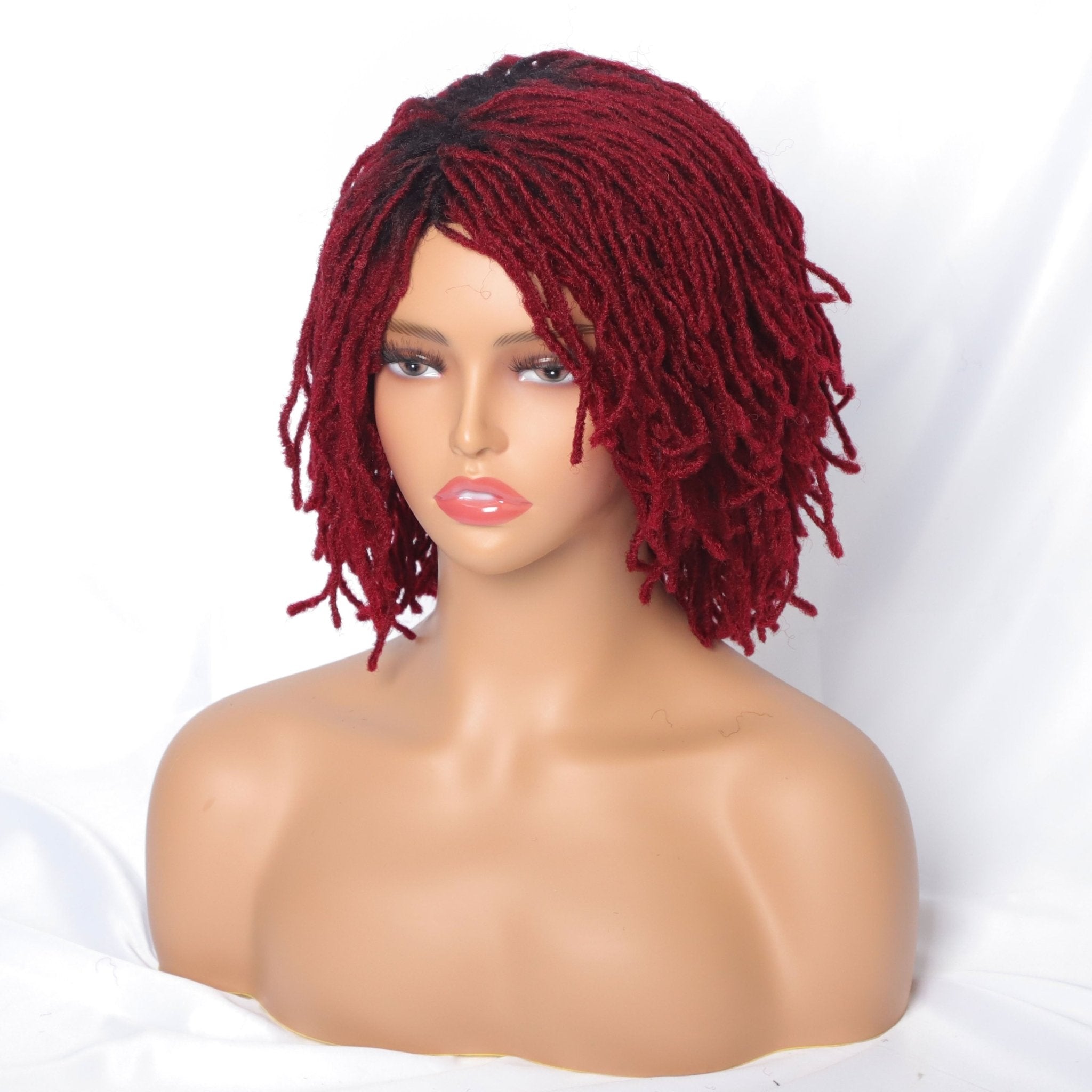 10" Braided Wigs Afro Bob Wig Synthetic Dreadlock Wigs Short Curly - Free Delivery Worldwide only at Flexi Africa