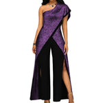 2PC African Women’s Ankara Pant Set – Stylish Off - Shoulder Top and Trousers - Free Delivery Worldwide only at Flexi Africa