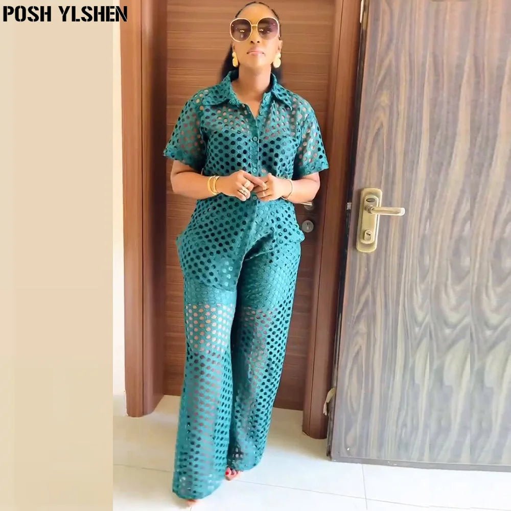 2PC Pant Set for Women - Sexy Summer Outfit, African - Inspired Matching Dresses, Trendy Dames Clothing for Women - Free Delivery Worldwide only at Flexi Africa