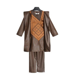 3PC Boys African Clothes Polyester Cotton Embroidery Dashiki Children Robe Shirt Pants - Free Delivery Worldwide only at Flexi Africa