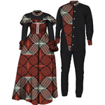 Women’s Printed Dress with Matching Men’s Suit for Weddings, Parties & Special Occasions for only $65.66 at Flexi Africa!