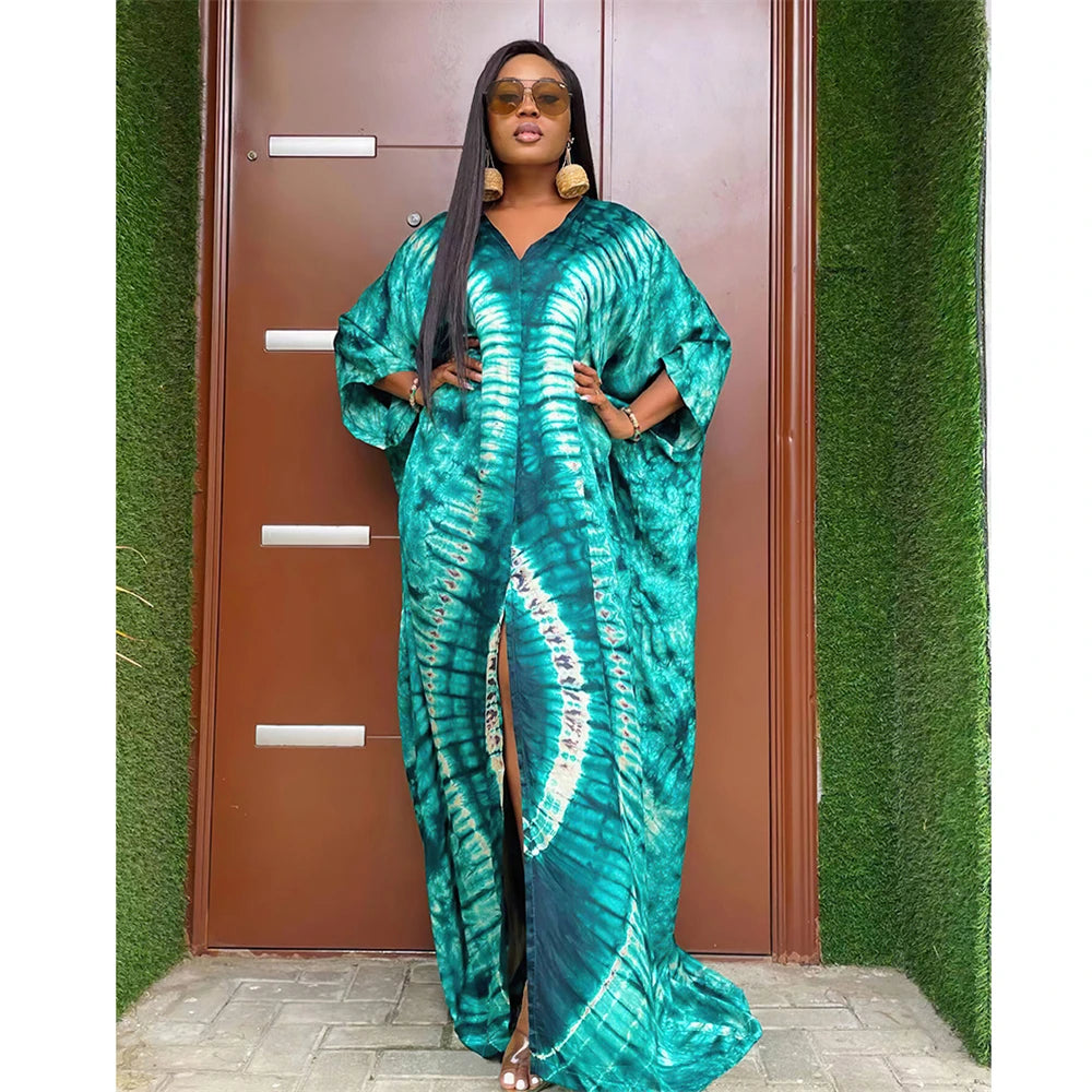 Buy African Dresses for Women Hijab Kaftan Print Loose Boubou Robe Africa Clothes Dress for only $22.76 at Flexi Africa!