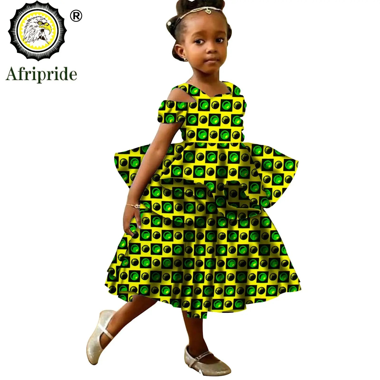 Kids African Print Princess Dress – Sleeveless Ankara Casual Mini Dress for Girls