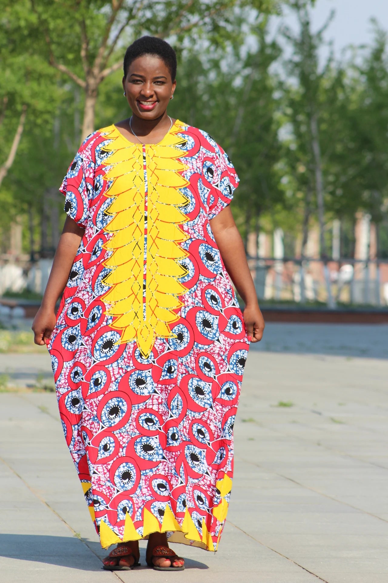 African Vintage women long dress summer 2023 Casual cotton fashion Elegant holiday beach female vestidos festa - Flexi Africa - Flexi Africa offers Free Delivery Worldwide - Vibrant African traditional clothing showcasing bold prints and intricate designs