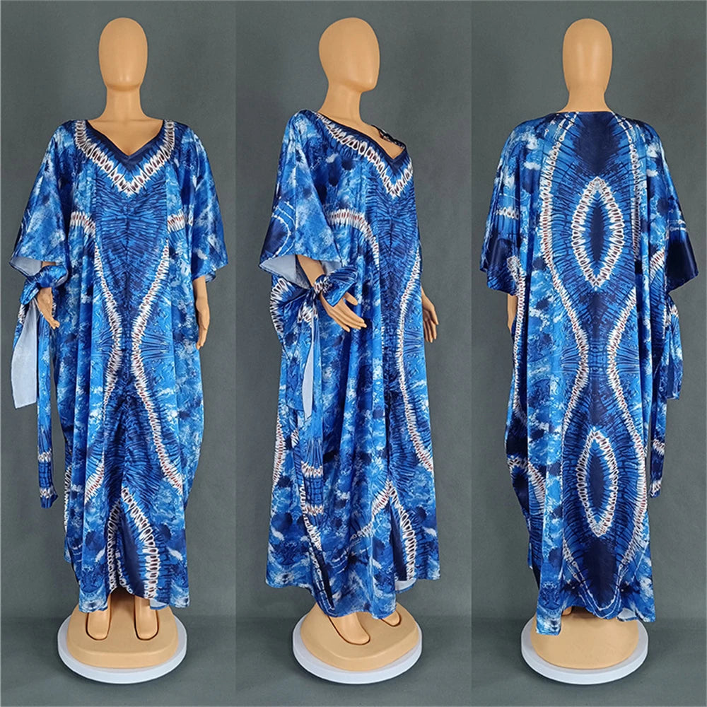 Buy African Dresses for Women Hijab Kaftan Print Loose Boubou Robe Africa Clothes Dress for only $22.76 at Flexi Africa!