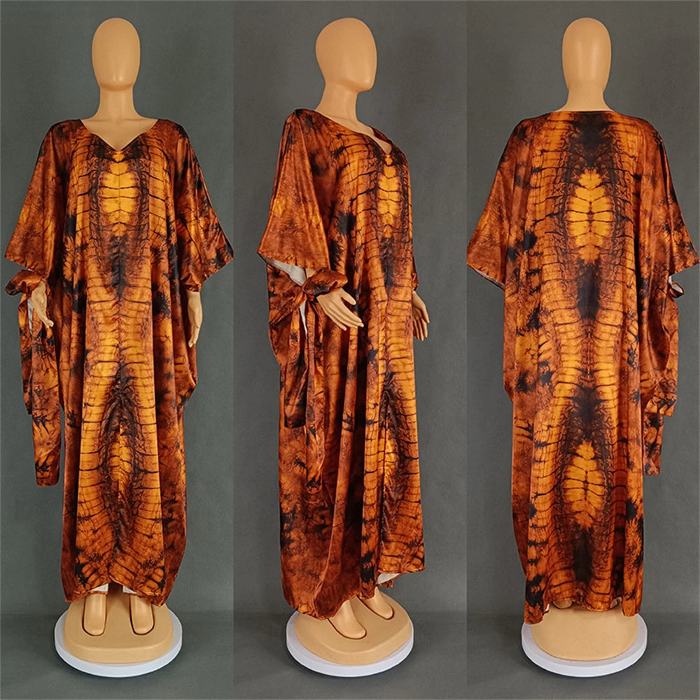 Buy African Dresses for Women Hijab Kaftan Print Loose Boubou Robe Africa Clothes Dress for only $22.76 at Flexi Africa!