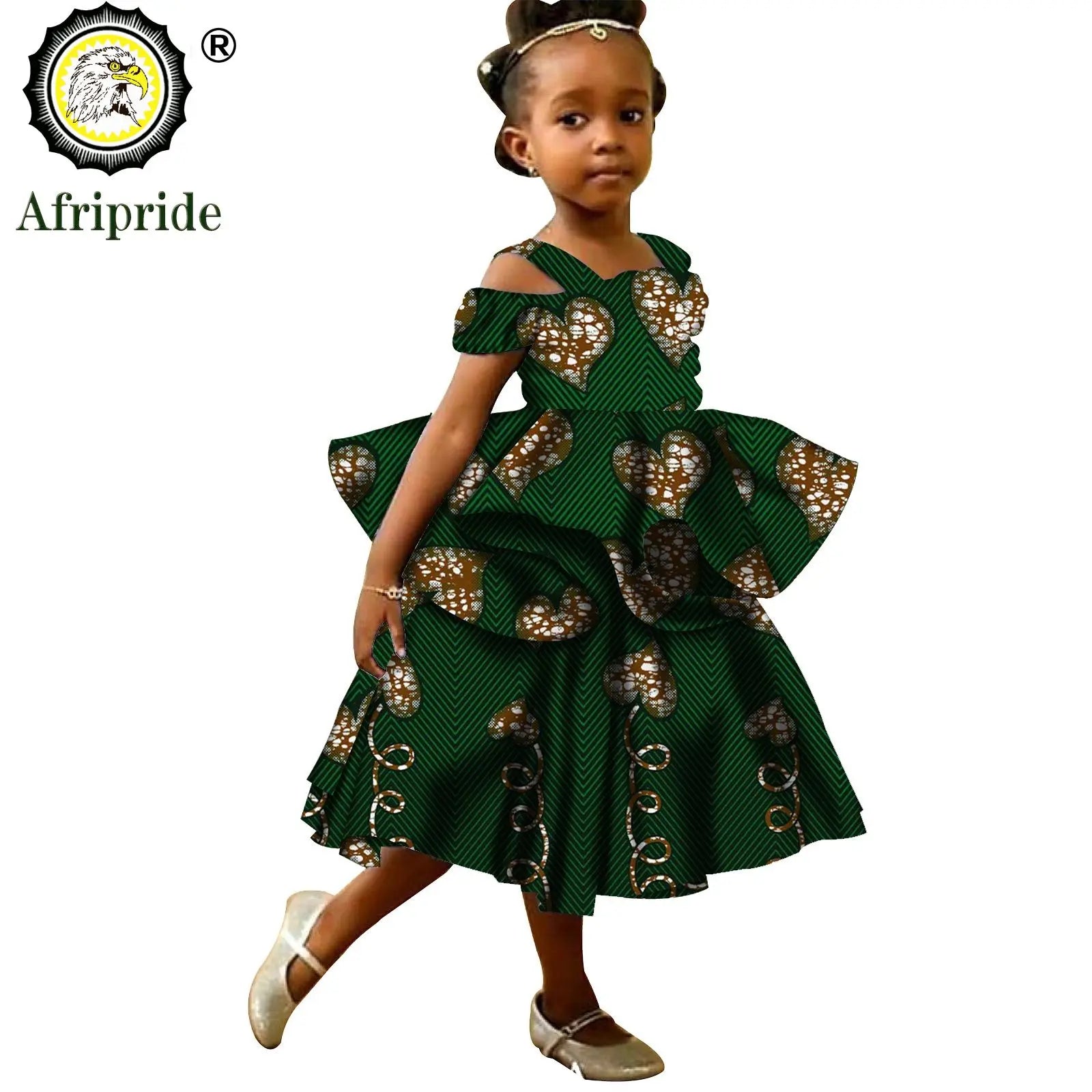 Kids African Print Princess Dress – Sleeveless Ankara Casual Mini Dress for Girls