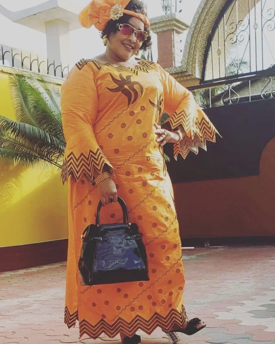 Buy African Bazin Riche Dress for Women – Luxury Traditional Gown with Elegant Design for only $33.70 at Flexi Africa!