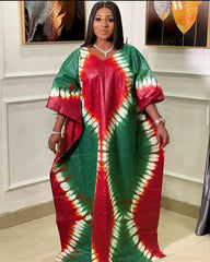 Stylish and Vibrant African Dresses for Women: Embrace the Essence of Africa with Polyester Printing - Flexi Africa - Flexi Africa offers Free Delivery Worldwide - Vibrant African traditional clothing showcasing bold prints and intricate designs