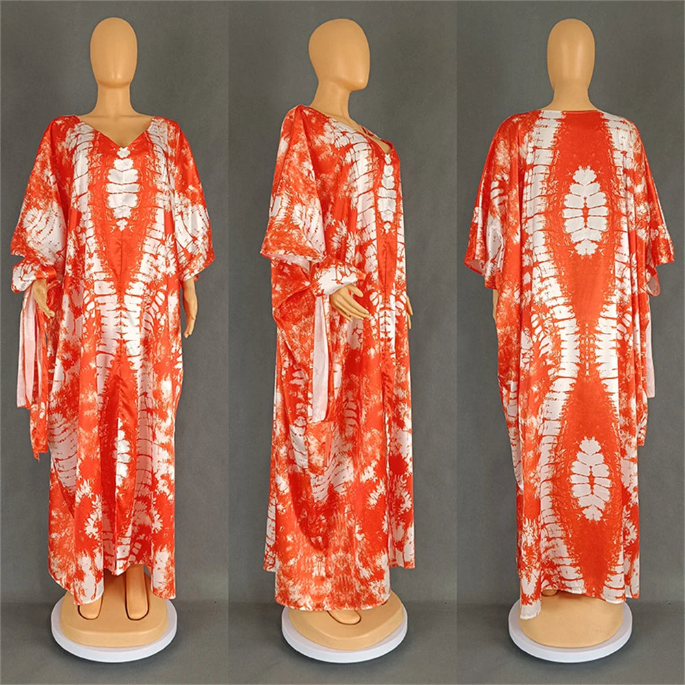 Buy African Dresses for Women Hijab Kaftan Print Loose Boubou Robe Africa Clothes Dress for only $22.76 at Flexi Africa!