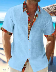 Summer Style Essentials: Premium African Beach Shirts for Men – Classic Comfort in Plus Sizes - Flexi Africa - Flexi Africa offers Free Delivery Worldwide - Vibrant African traditional clothing showcasing bold prints and intricate designs