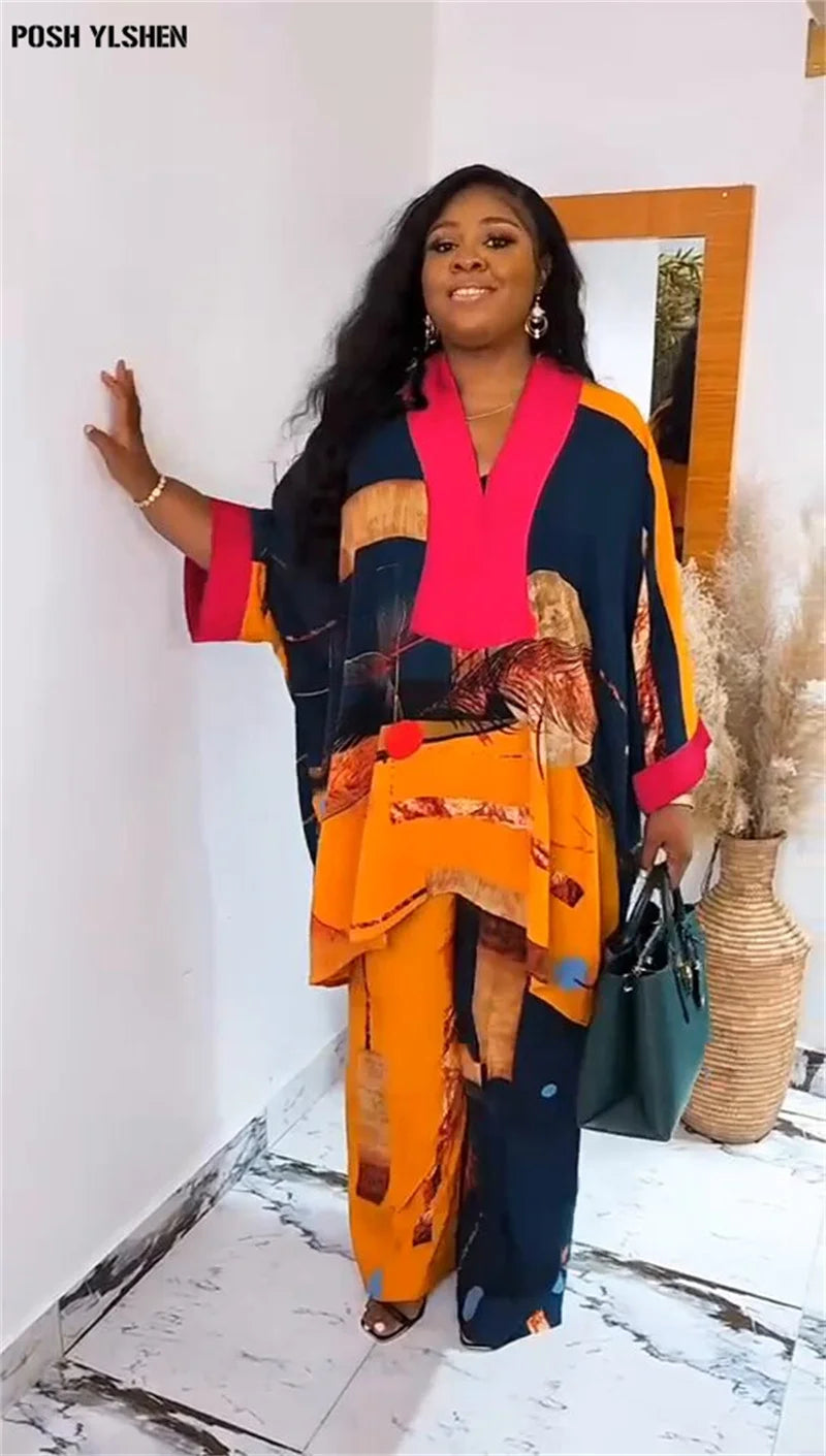 Buy Plus Size African Clothes Women Dashiki 2PC Set Print Outfits Tops Pants Trousers Suits for only $64.62 at Flexi Africa!