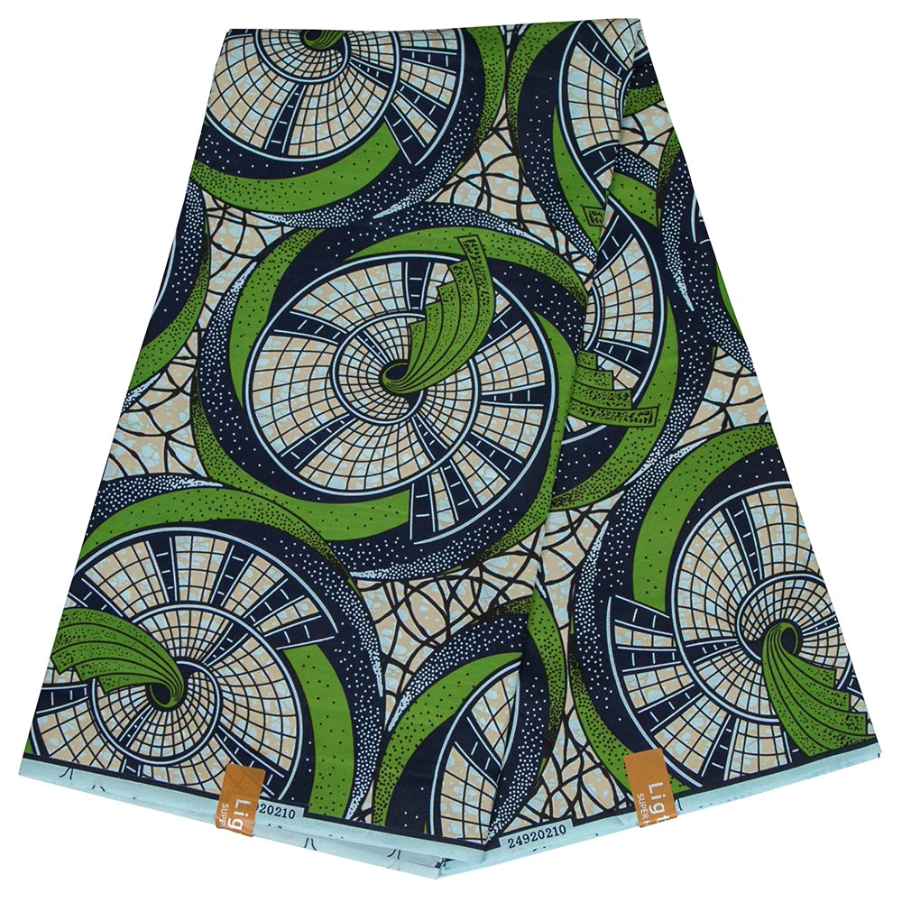 Buy African Ankara Wax Print Fabric – 100% Polyester Block Pattern Material for Sewing for only $4.31 at Flexi Africa!