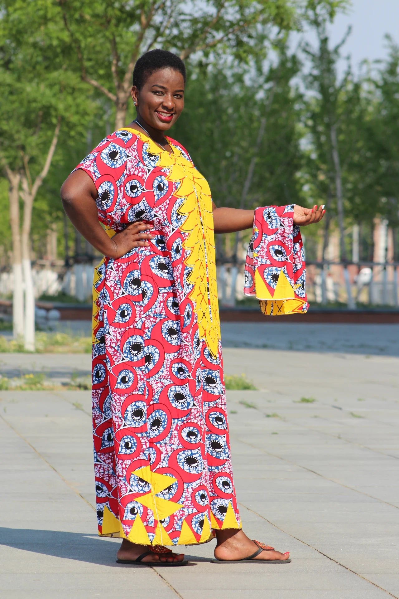 African Vintage women long dress summer 2023 Casual cotton fashion Elegant holiday beach female vestidos festa - Flexi Africa - Flexi Africa offers Free Delivery Worldwide - Vibrant African traditional clothing showcasing bold prints and intricate designs