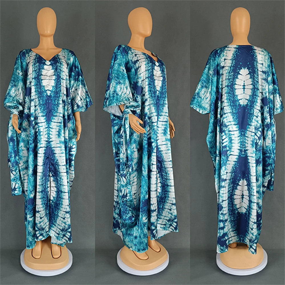 Buy African Dresses for Women Hijab Kaftan Print Loose Boubou Robe Africa Clothes Dress for only $22.76 at Flexi Africa!