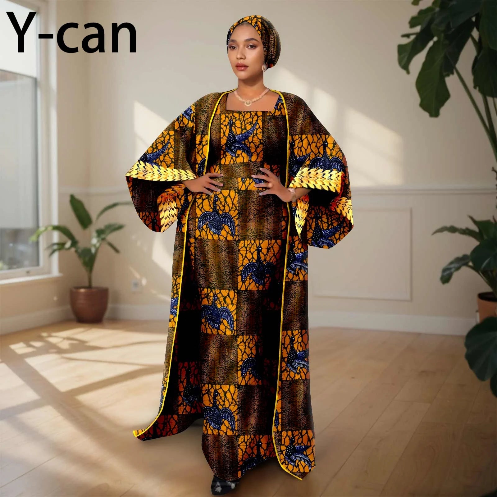 Woman wearing a colorful patterned dress - Flexi Africa