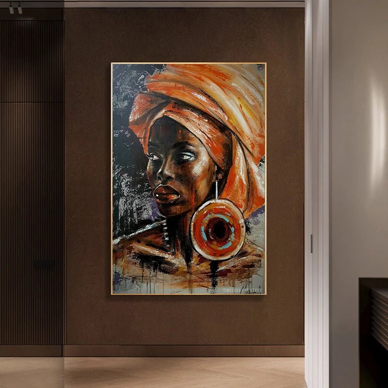 Abstract African Woman Graffiti Art: Canvas Paintings, Posters, and Prints for Unique Wall Decor - Flexi Africa - FREE POST