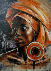 Abstract African Woman Graffiti Art: Canvas Paintings, Posters, and Prints for Unique Wall Decor - Flexi Africa - FREE POST