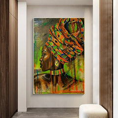 Abstract African Woman Graffiti Art: Canvas Paintings, Posters, and Prints for Unique Wall Decor - Flexi Africa - FREE POST