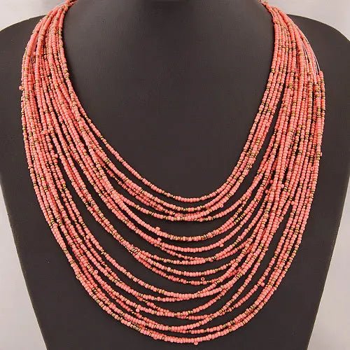 Acrylic Bead Jewelry Sets: Fashionable Necklaces and Bangles for Women - Multicolor Necklace New Jewelry Set - Flexi Africa