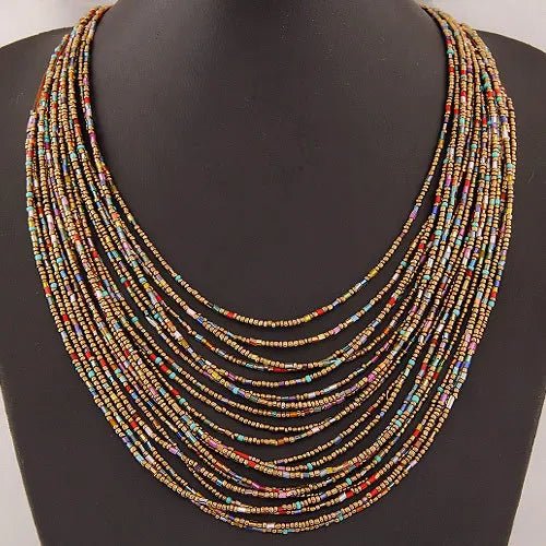 Acrylic Bead Jewelry Sets: Fashionable Necklaces and Bangles for Women - Multicolor Necklace New Jewelry Set - Flexi Africa