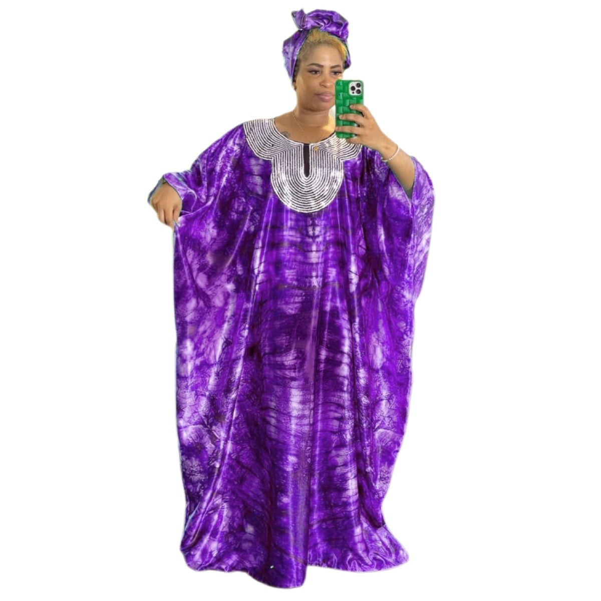 Africa Women Loose Robe Dress With Head Scarf - Free Delivery Worldwide only at Flexi Africa