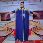 African 2PC Dress for Women – Luxury Rhinestone Elegant Church & Occasion Outfit - Free Delivery Worldwide only at Flexi Africa