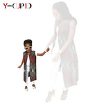 African Ankara Long Vest – Dashiki Cotton Mother Daughter Matching Outfit - Free Delivery Worldwide only at Flexi Africa