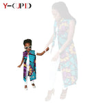 African Ankara Long Vest – Dashiki Cotton Mother Daughter Matching Outfit - Free Delivery Worldwide only at Flexi Africa