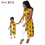 African Ankara Long Vest – Dashiki Cotton Mother Daughter Matching Outfit - Free Delivery Worldwide only at Flexi Africa