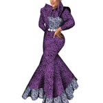 African Ankara Print Bodycon Dress for Women – Long Dashiki Evening Robe - Free Delivery Worldwide only at Flexi Africa