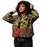African Ankara Print Bomber Jacket for Women – Cotton Couture Zip - Up Jacket - Free Delivery Worldwide only at Flexi Africa