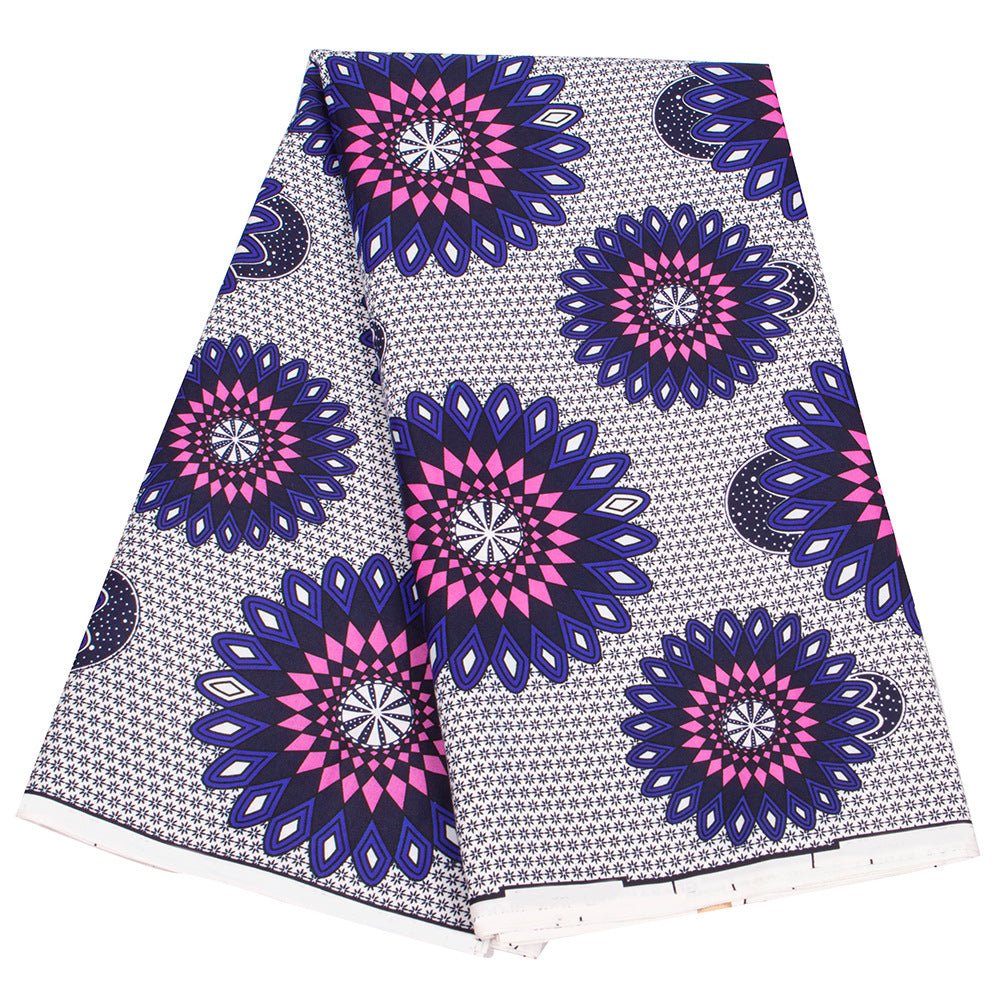 Buy African Ankara Wax Print Fabric – 100% Polyester Block Pattern Material for Sewing for only $4.31 at Flexi Africa!