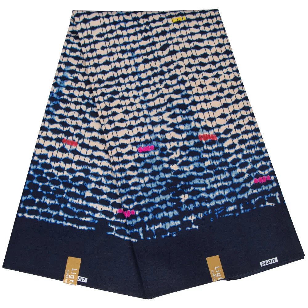 Buy African Ankara Wax Print Fabric – 100% Polyester Block Pattern Material for Sewing for only $4.31 at Flexi Africa!