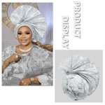 African Auto Gele Headwrap – Bold Fan - Shaped Ready - Made Headtie for Women - Free Delivery Worldwide only at Flexi Africa