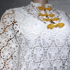 African Autumn Elegance: Plus Size Lace Long Dress with Inner White Dress - Flexi Africa - Free Delivery www.flexiafrica.com