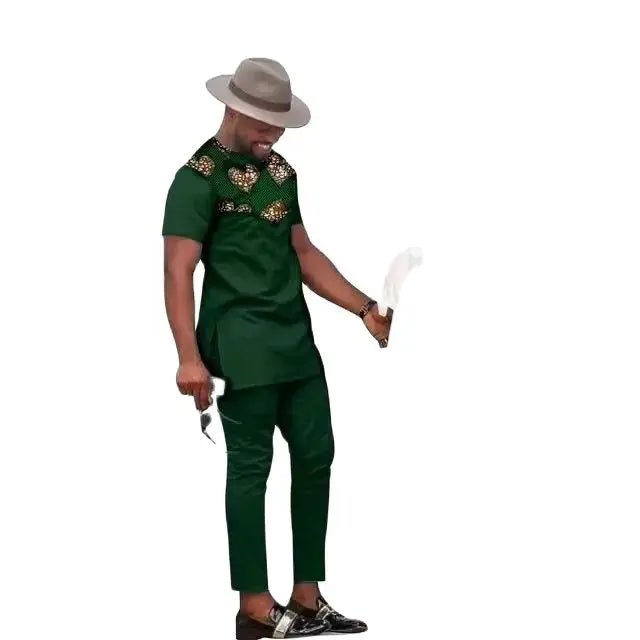 African Couples Matching Clothes – Handmade Bazin Riche Ankara Print for Women and Men - Free Delivery Worldwide only at Flexi Africa