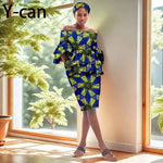 African Dashiki Ankara 2PC Dress & Headband Set – Traditional Women’s Fashion - Free Delivery Worldwide only at Flexi Africa