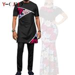African Dashiki Bazin Riche Long Dress for Women – Slim Tassel Print Matching Couple Party Outfit - Free Delivery Worldwide only at Flexi Africa