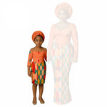African Dashiki Long Dresses – Ankara Mom and Daughter Matching Family Wear - Free Delivery Worldwide only at Flexi Africa