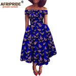 African Dresses for Women Ankara Print Off Shoulder Traditional African Clothing Strapless Dress Ankara Attire