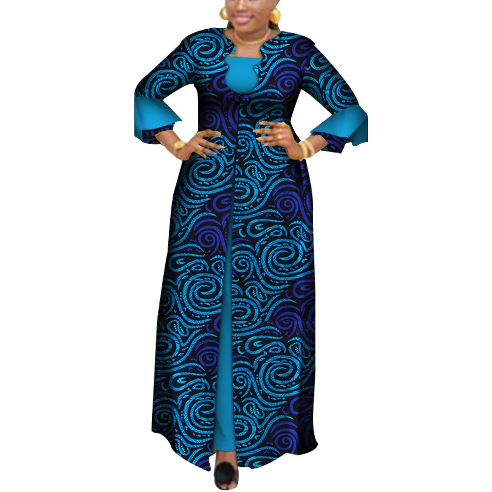 African Dresses for Women – Dashiki Elegant Long Party Dress (Plus Size) - Free Delivery Worldwide only at Flexi Africa
