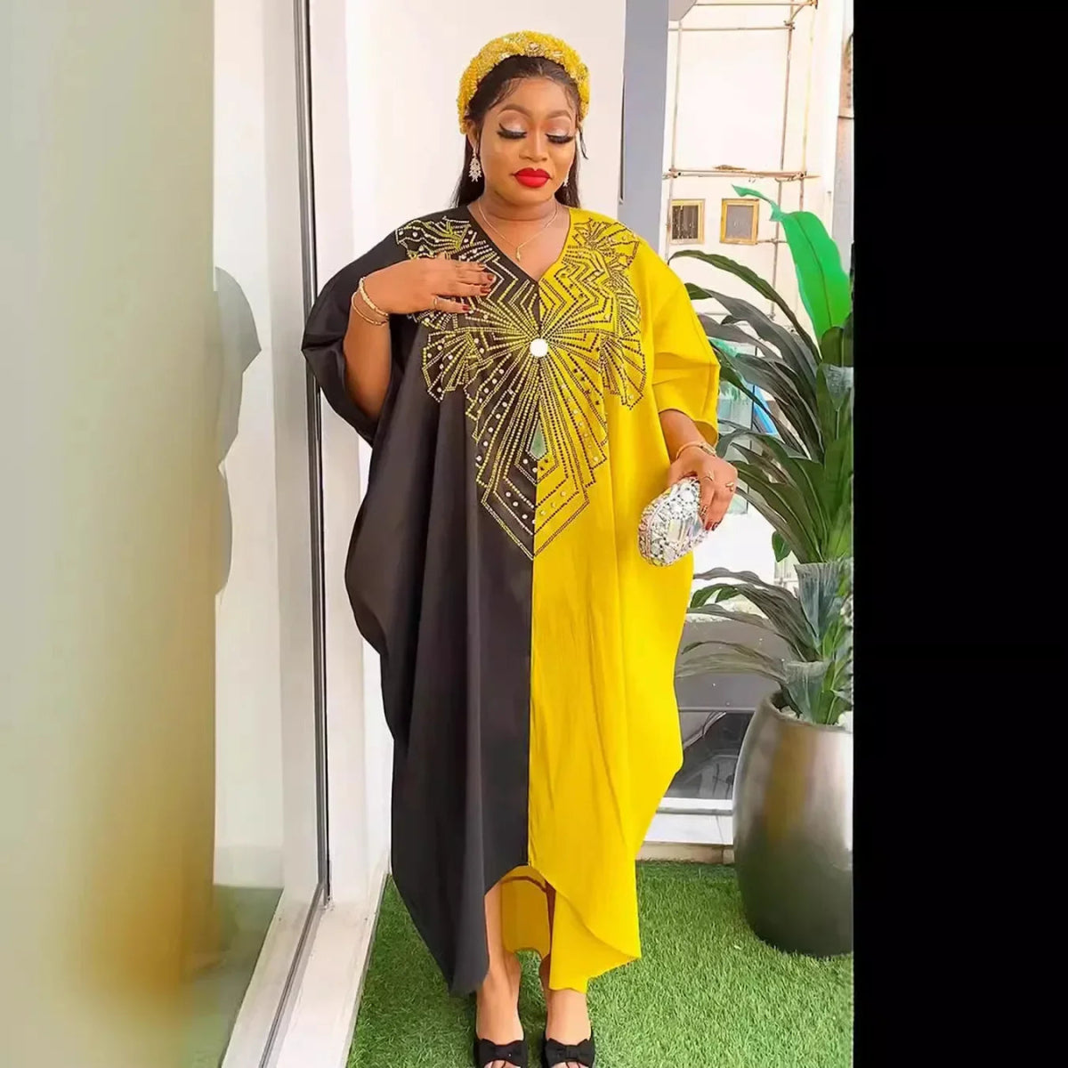 Buy African Dresses for Women Hijab Kaftan Print Loose Boubou Robe Africa Clothes Dress for only $22.76 at Flexi Africa!