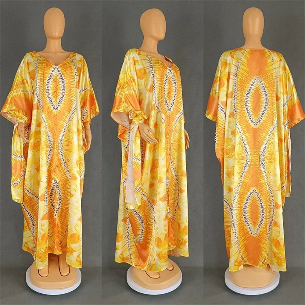 Buy African Dresses for Women Hijab Kaftan Print Loose Boubou Robe Africa Clothes Dress for only $22.76 at Flexi Africa!