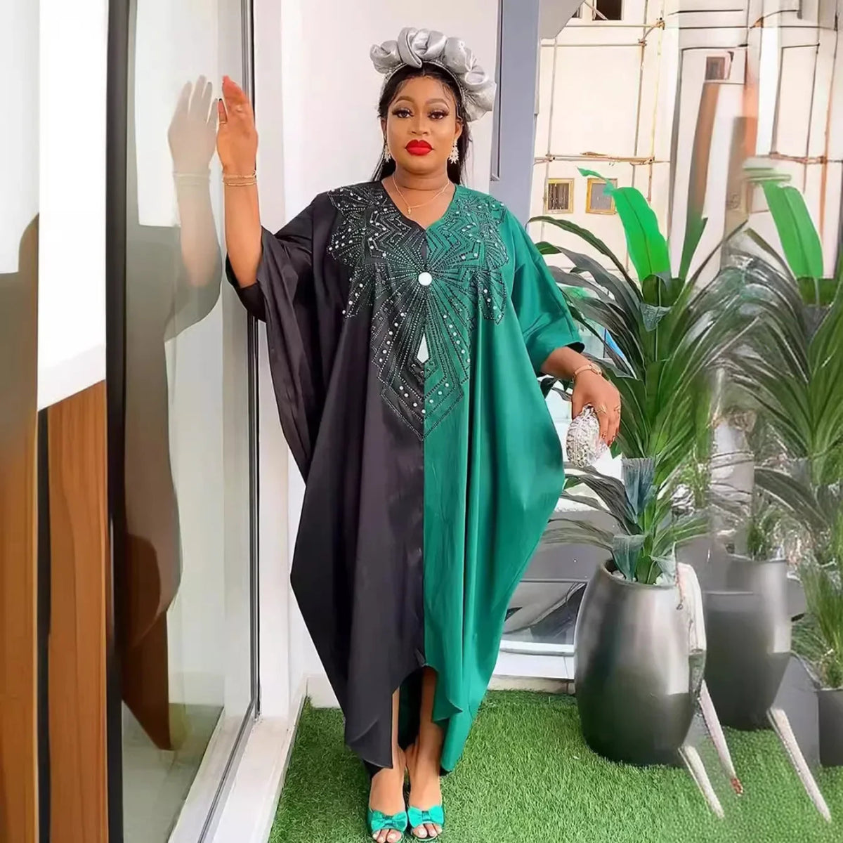 Buy African Dresses for Women Hijab Kaftan Print Loose Boubou Robe Africa Clothes Dress for only $22.76 at Flexi Africa!