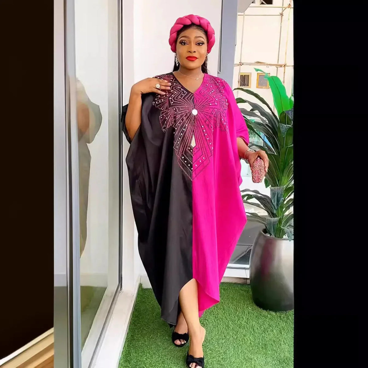 Buy African Dresses for Women Hijab Kaftan Print Loose Boubou Robe Africa Clothes Dress for only $22.76 at Flexi Africa!
