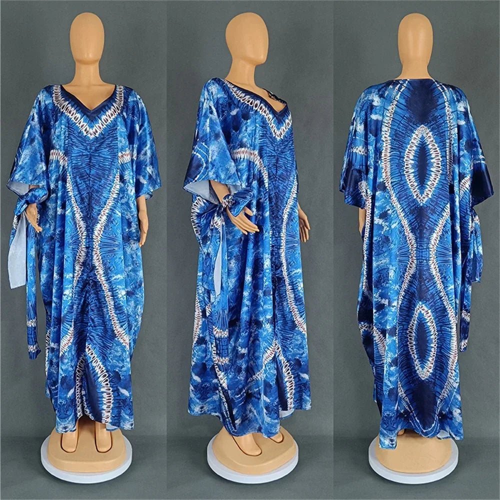 Buy African Dresses for Women Hijab Kaftan Print Loose Boubou Robe Africa Clothes Dress for only $22.76 at Flexi Africa!
