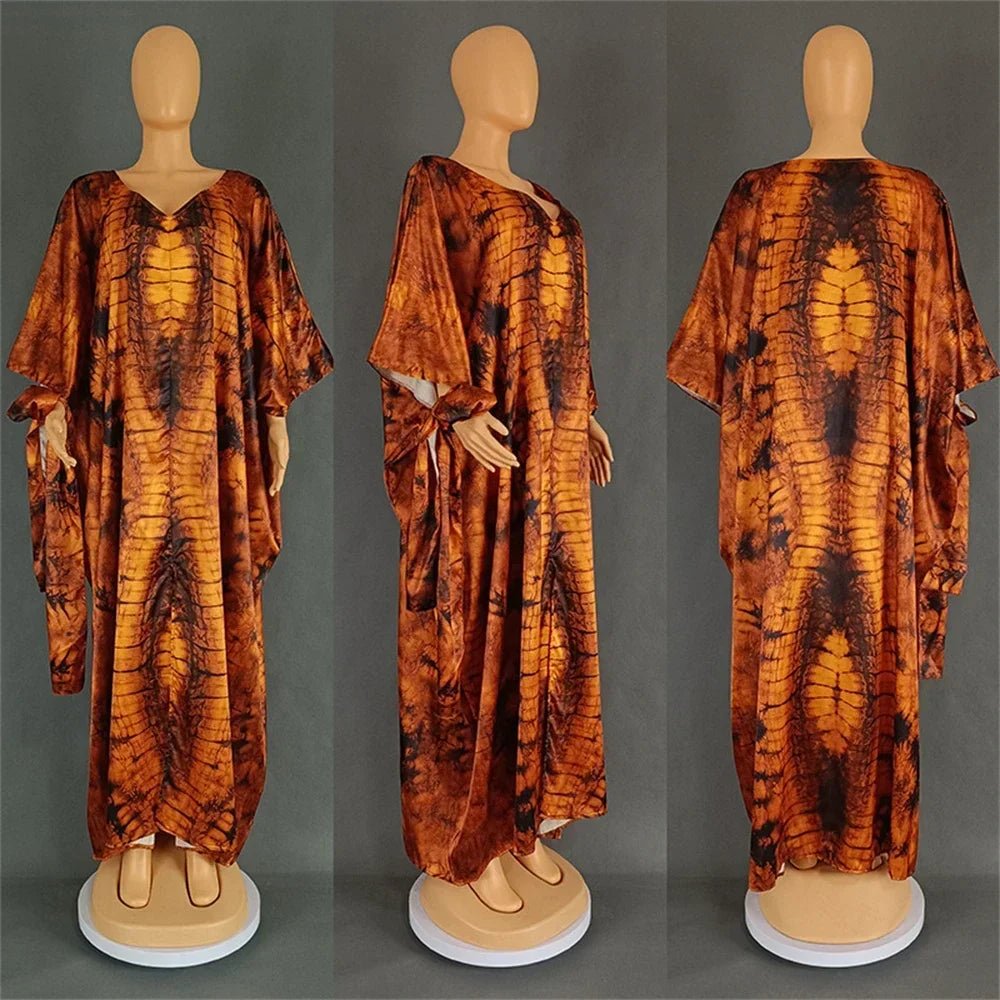 Buy African Dresses for Women Hijab Kaftan Print Loose Boubou Robe Africa Clothes Dress for only $22.76 at Flexi Africa!